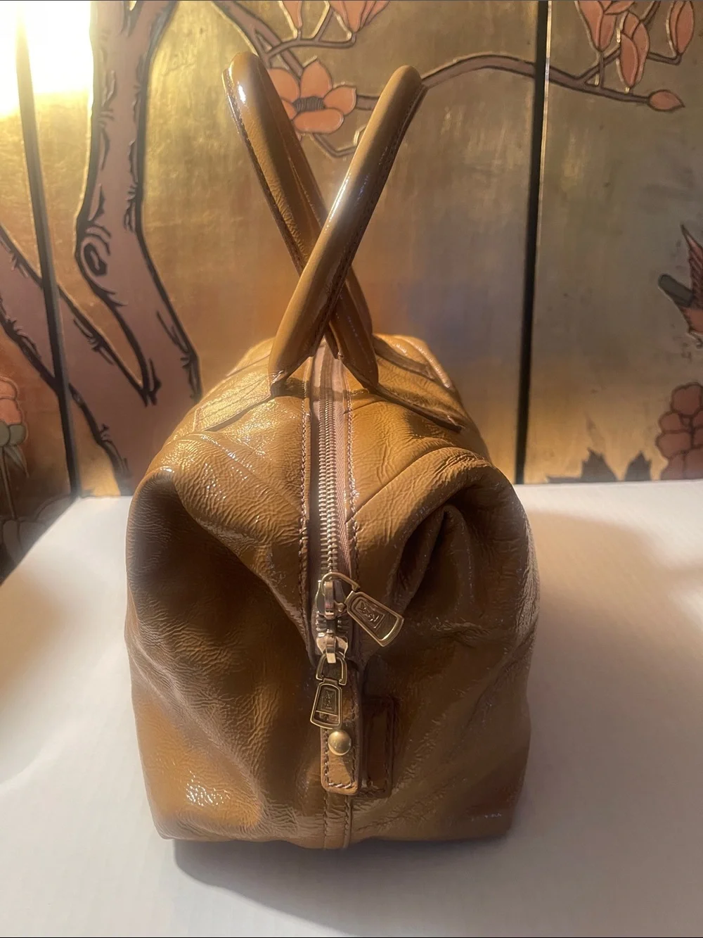 YSL Classic Tan Leather Bag in vintage excellent condition
